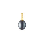 Pandantiv cu perla naturala neagra cu reflexii si argint placat cu aur galben DiAmanti PY-PFD19_B-G Pandantiv cu perla naturala neagra cu reflexii si argint placat cu aur galben DiAmanti PY-PFD19_B-G